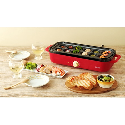 PRISMATE プリズメイト スリムホットプレート 3つのプレートと 楽しく使えるレシピブック付 ネイビー PR-SK035