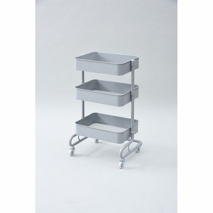 山善（YAMAZEN） バスケットトローリー LBT-3(LGY)