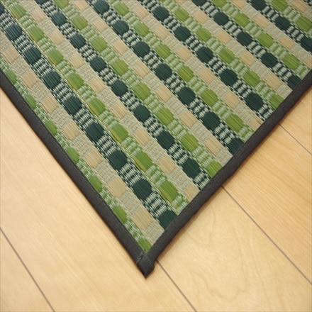 5サイズ展開 汚れにくいい草のキッチンマット ドロップ 43×120cm グリーン