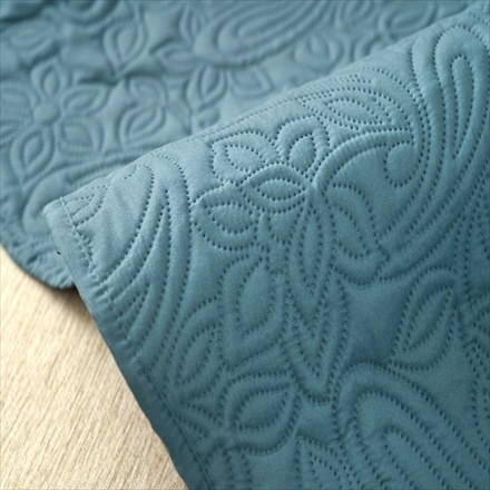 洗濯機で洗えるマルチカバー ペイズリー 200×250cm ブルー