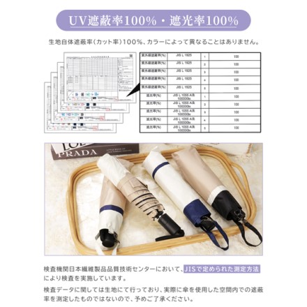 自動開閉ワンタッチ 完全遮光日傘 ピンク×ベージュ
