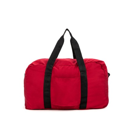 旅先の予備バッグ TRAVEL SENTRY 折りたたみ式ウィークエンダー ボストンバッグ レッド