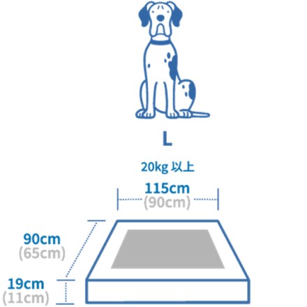 guguドギー 洗替用カバー グレー Lサイズ