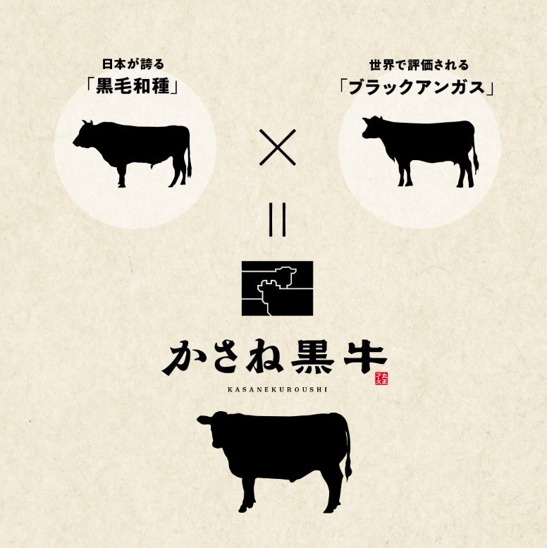 宮崎えびの「かさね黒牛」ロースステーキ 3枚（540ｇ相当）