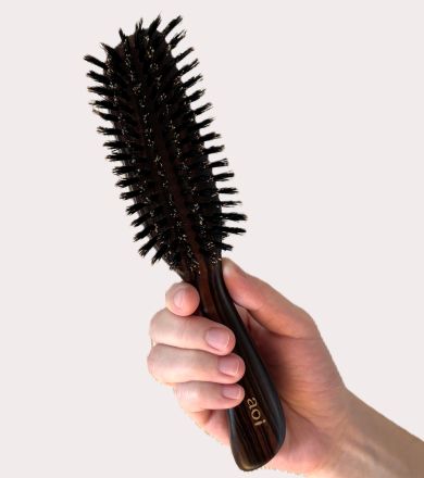 aoi 高級猪毛ヘアーブラシ６行（髪の量の多い方）