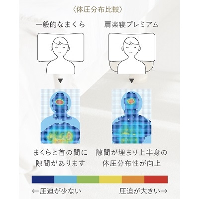 西川 医師がすすめる健康枕 もっと肩楽寝プレミアム（低め） 54×46cm