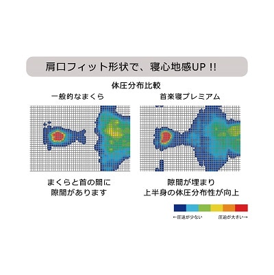 西川 医師がすすめる健康枕 もっと首楽寝プレミアム（低め） 54×46cm