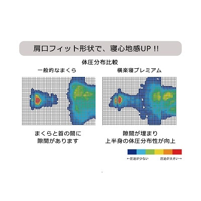 西川 医師がすすめる健康枕 もっと横楽寝プレミアム（低め） 55×46cm