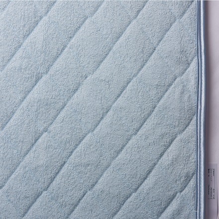 西川 COOL TOUCH ひんやり敷きパッド（ 冷感×パイルのリバーシブル） ダブル 140×205cm ブルー ※他色あり