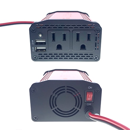 カーインバーター 300W AC100V /フォレストグリーン USB 5V 2.4A×2 SK-6