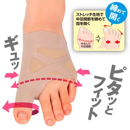 お医者さんの外反母趾サポーター ピタ肌 Mサイズ 左足用 アルファックス