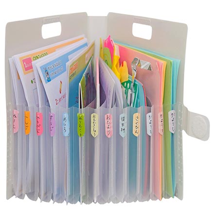 こまごまファイル 仕分けファイル ポケットファイル A4サイズ ダークグレー FDC