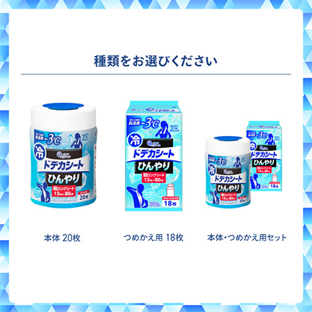 ボディシート 汗拭きシート つめかえ用 18枚 エリエール ドデカシート 超ロング ボトル FDC