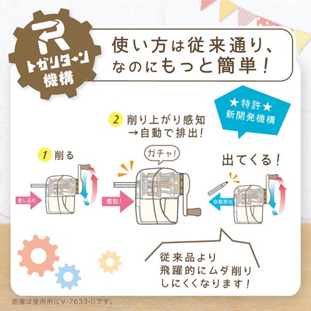 鉛筆削り トガリターン 手動式 アイボリー FDC