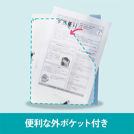SEPAL らくわけファイル A4サイズ 書類整理 ブルー FDC