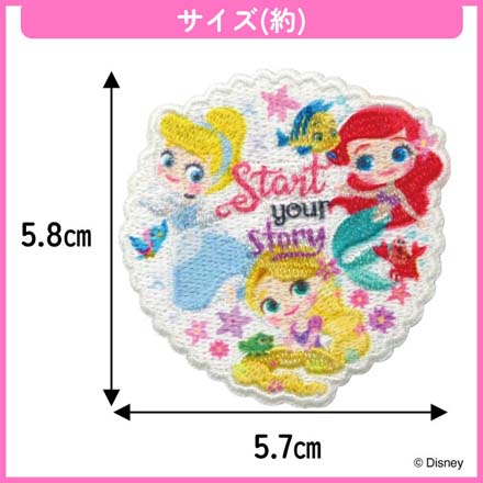 ワッペン アップリケ ディズニー MY479 プリンセス1