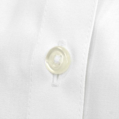 形態安定ノーアイロン 半袖ビジネスシャツ 白無地ベーシック レギュラー衿 S