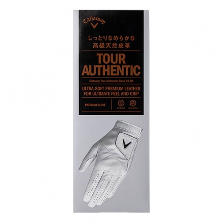左手用キャロウェイ ゴルフ ツアー オーセンティック ゴルフグローブ ホワイト 25cm