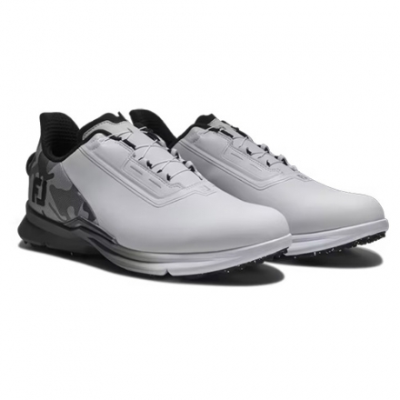 フットジョイ フューエル BOA 55396 スパイクレス ゴルフシューズ ホワイト×ブラックカモ 25.5cm