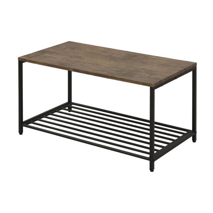 コーヒーテーブル 幅75cm バルネ 棚付き センターテーブル ローテーブル ソファテーブル シンプル スチール脚