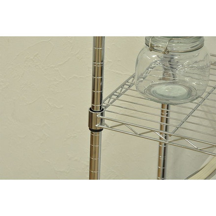 スチールラック 幅60 奥行き35 高さ51 シェルフ ワイヤー オープンラック キャスター付き コンパクト リビング