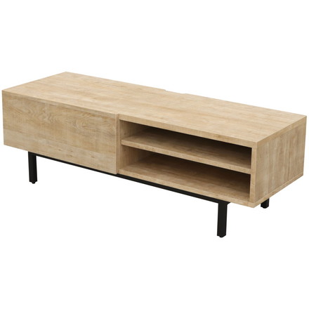 テレビ台 スチールレッグ 幅117.2 ローボード 脚付き 北欧 収納 木製 背面収納 ケーブル収納 新生活