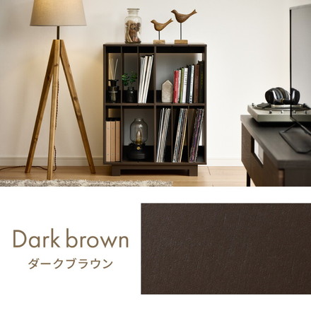 日本製 本段 全て稼働棚のレコードラック ディスプレイラック 大容量 ワインも置けるおしゃれラック 完成品 ダークブラウン