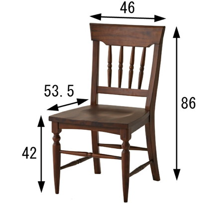 ダイニングチェア 2脚セット 幅46 奥行54 高さ86 アカシア天然木 完成品 椅子 いす