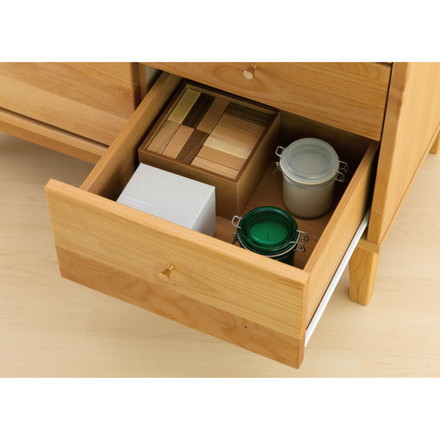 一生紀 キャビネット 幅80 FORTO 完成品 フォルト アルダー無垢材 ルーター収納 モデム収納 リビングボード