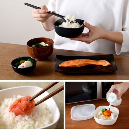 【4個セット】 日本製 ごはんがう米わん 冷凍ごはん容器 おひつ 一膳分 ごはん保存容器 冷凍ご飯容器 お米保存容器 冷凍ごはん お弁当 食洗機対応 電子レンジ対応 保存コンテナ お米 耐熱容器 解凍 ベージュ4個