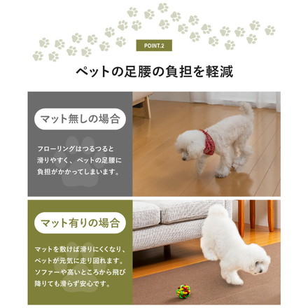 サンコー おくだけ吸着 タイルマット 60×90cm 8枚入 日本製 はっ水 撥水 滑り止め ずれない 洗える 洗濯可 ジョイントマット タイル ペット マット 床暖房対応 国産 厚さ4mm 犬用 猫用 ペット用 ライトベージュ