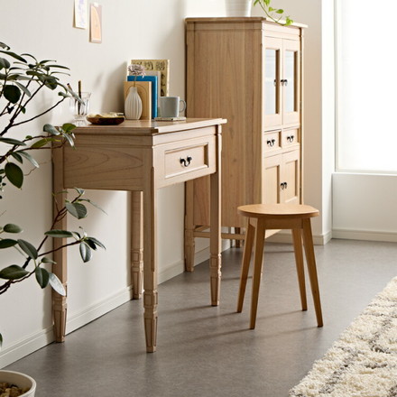 デスク コンソールデスク 幅85cm 完成品 木製 引き出し 収納 北欧 ナチュラル ミンディ
