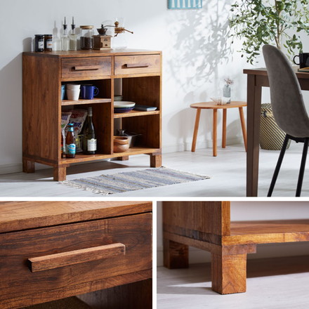 リビングボード 幅80 西海岸風 ローボード サイドボード 収納 引き出し収納 チェスト リビング収納 完成品