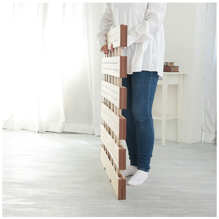 天然木 桐製 2つ折りすのこベッド セミシングル 幅80 布団も干せる 軽量 折りたたみベッド 薄型 すのこベッド