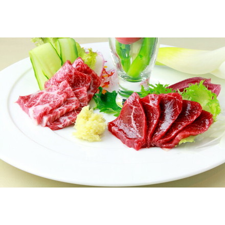 熊本 千興ファーム 鮮馬刺し 霜降ローススライス 霜降スライス40ｇ×3、ローススライス40ｇ×3、タレ50ｍｌ