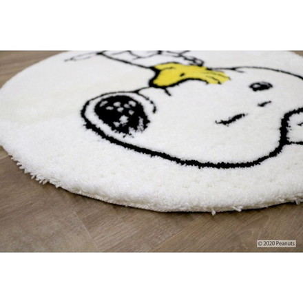 PEANUTS マット 65×65cm スヌーピー クロースフレンド スヌーピー SNOOPY ピーナッツ 防ダニ 滑り止め