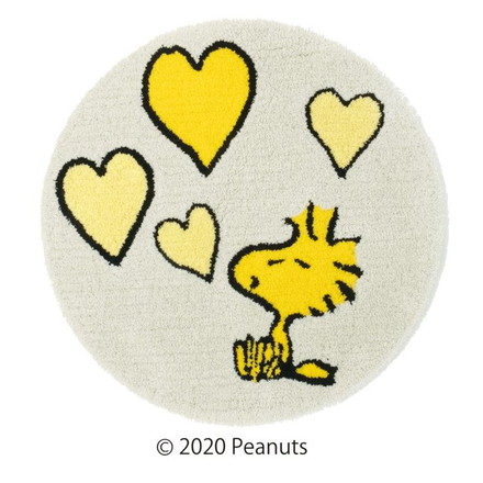 PEANUTS マット 65×65cm スヌーピー ウッドストックラブ スヌーピー SNOOPY ピーナッツ 防ダニ 滑り止め