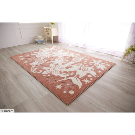 ディズニー ラグ 130×185cm DISNEY PRINCESS タングルド 防ダニ 床暖房 ホットカーペット対応