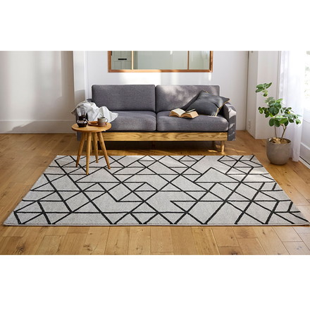 ラグ グラッド 160×230cm ラグマット パイル 家庭用 子ども ペット カーペット 絨毯 ブラウン 長方形 リビング ダイニング フローリング