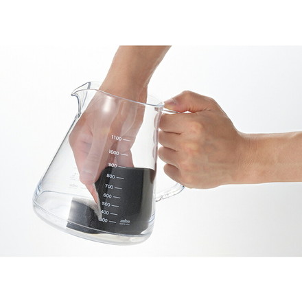 日本製 曙産業 コーヒーサーバー 1100ml ホワイトトライタン 割れにくい 軽量 クリア 透明 電子レンジ可 食洗機可 コーヒー 珈琲 ドリッパー 丈夫 注ぎやすい 目盛付きプラスチック製