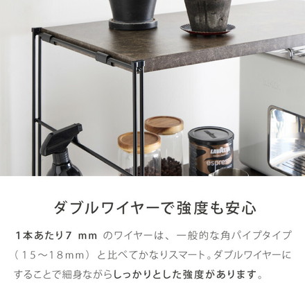 ダブルワイヤーラック用 追加フレーム 4段用 棚単品 ユニットシェルフ ラック キッチンラック オープンラック スチールラック ワイヤーラック 幅60 幅80 ブラック