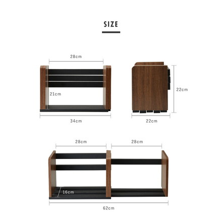 ヴィンテージ調 ブックスタンド ブラック