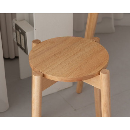 スツール 木製 天然木 北欧 四つ足 円形 リビング ダイニング 丸形 リモートワーク 在宅ワーク 椅子
