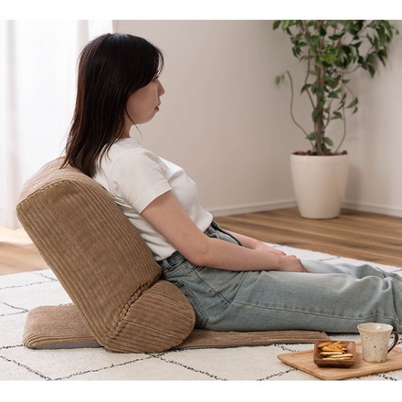 座椅子 クッションチェア コーデュロイ スマホソファ こたつソファ 座いす リクライニング フロアチェア クッション 背もたれ