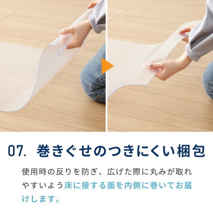 チェアマット 長方形 120cm×130cm クリア