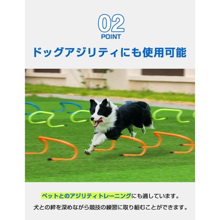 ミニハードル 陸上 高さ15cm 10個セット 軽量 トレーニング ハードル オレンジ