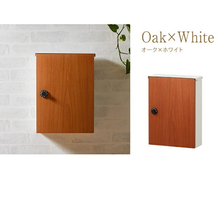 郵便ポスト 壁付け ポスト 木目調 北欧 ダイヤル式 壁掛け 鍵付き メールボックス ブラック