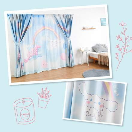 シナモン絵羽遮光カーテン 2枚組 100×178cm ドレープカーテン 遮光 洗える 洗濯 カーテン フック