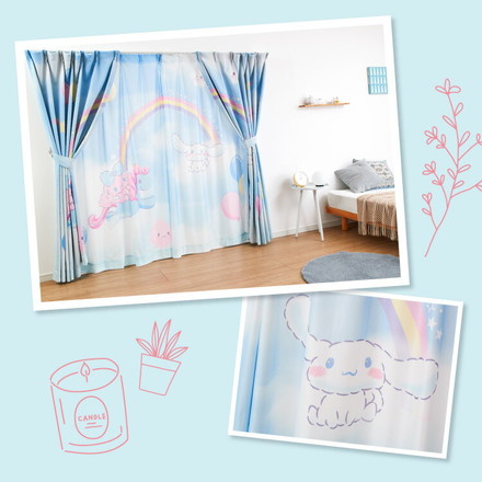 シナモン絵羽レースカーテン 2枚組 100×108cm UVカット 洗える 洗濯 プライバシー 目隠し フック付き