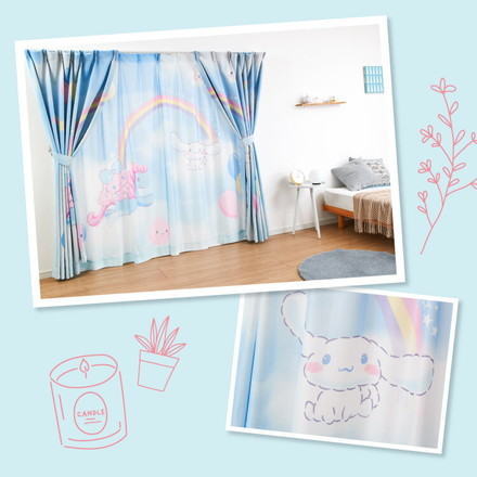 シナモン絵羽レースカーテン 2枚組 100×148cm UVカット 洗える 洗濯 プライバシー 目隠し フック付き